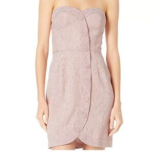 BCBGMAXAZRIA Pinstriped Bustier Dress NWT